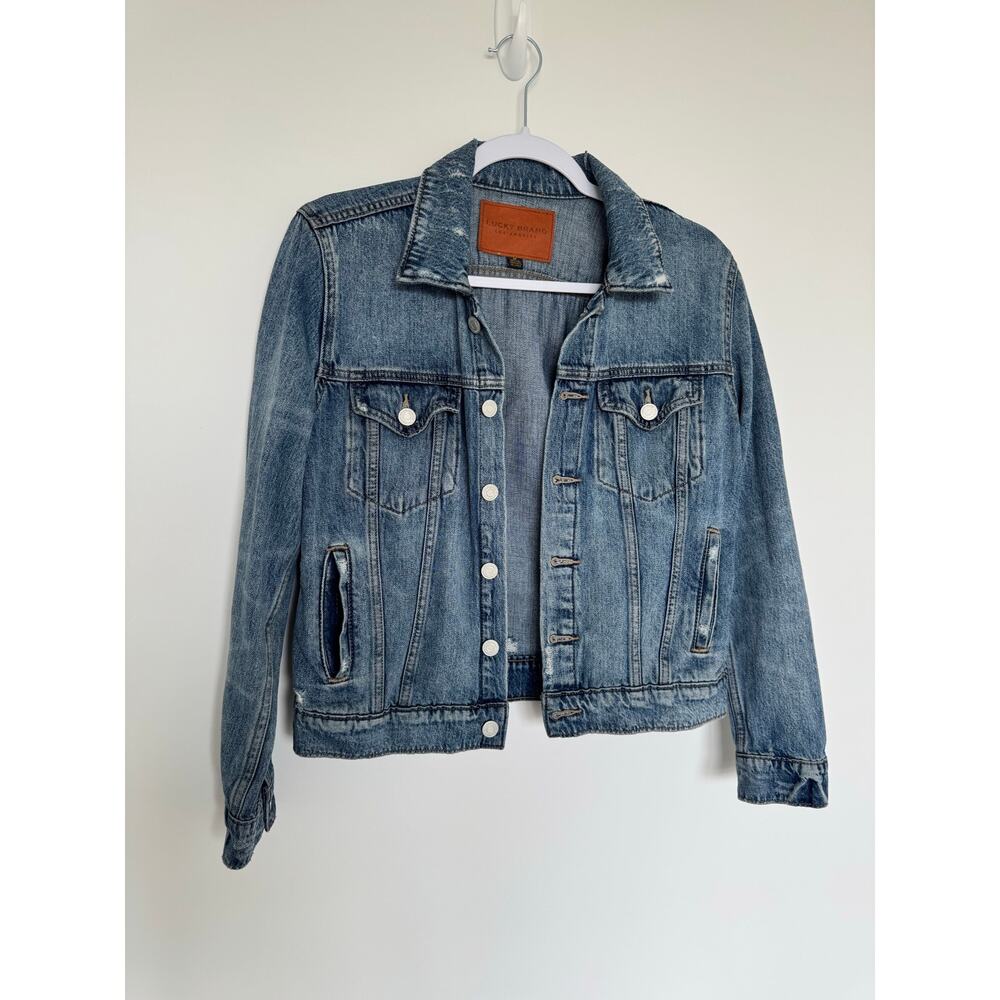Lucky Brand Women's Tom Boy Relax Fit Denim Jacket Size M